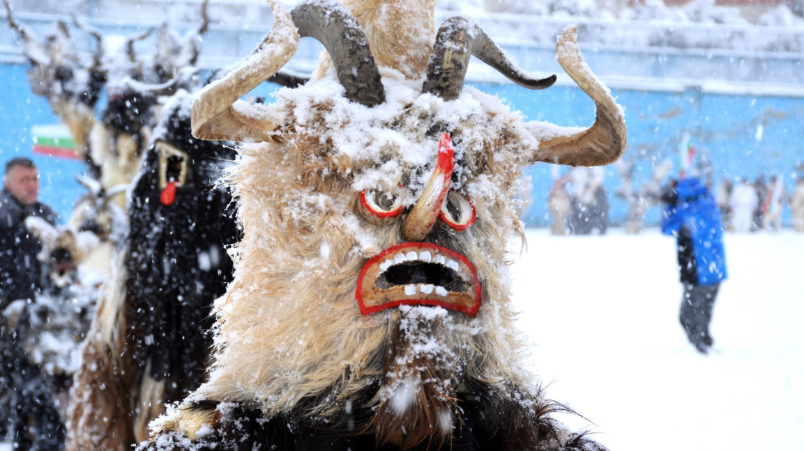 Kukeri Festival in Bulgaria’s Simitli wi...