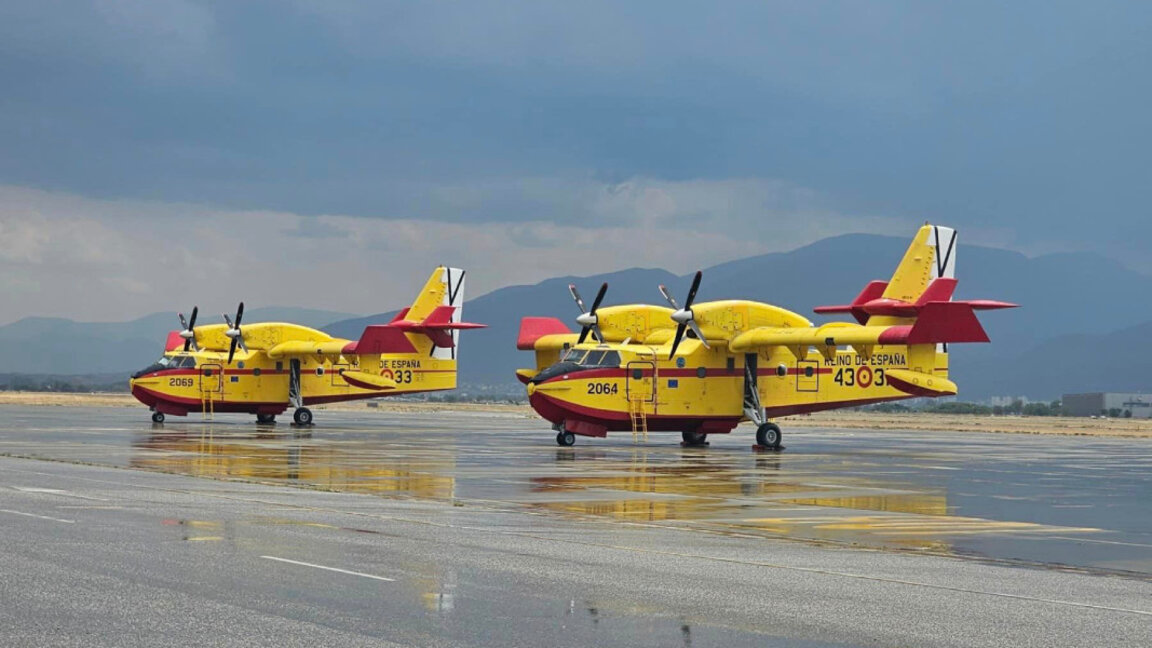 Spanish aircraft are helping Bulgaria in extinguishing the fire along the border with Greece