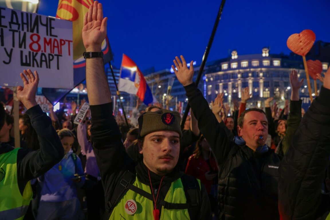 В Сърбия продължава студентският поход към Белград, национален митинг е насрочен за 15 март
