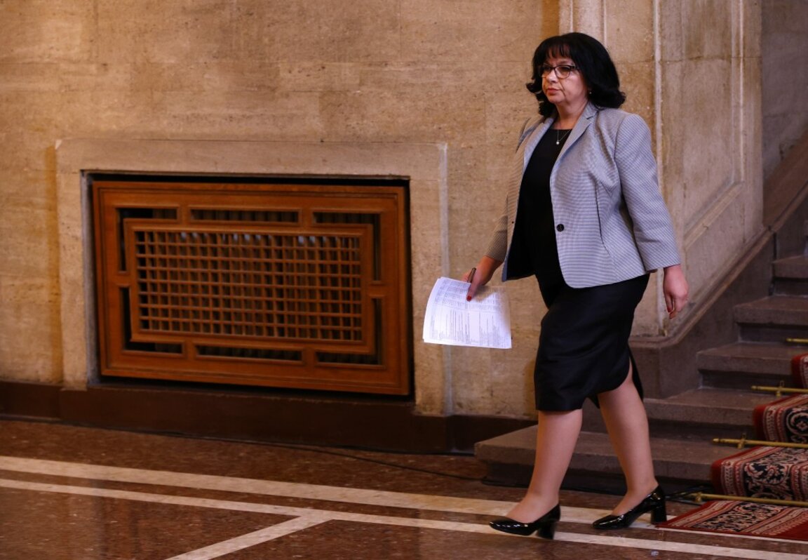 Министърът на финансите Теменужка Петкова в МС, където даде брифинг за финансовото състояние на държавата  - 23 януари 2025 г.